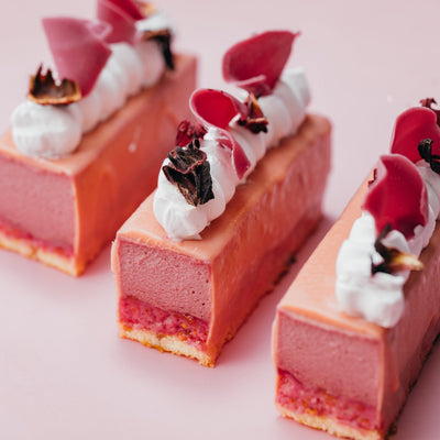 Pink October White Chocolate & Strawberry Mousse Terrine