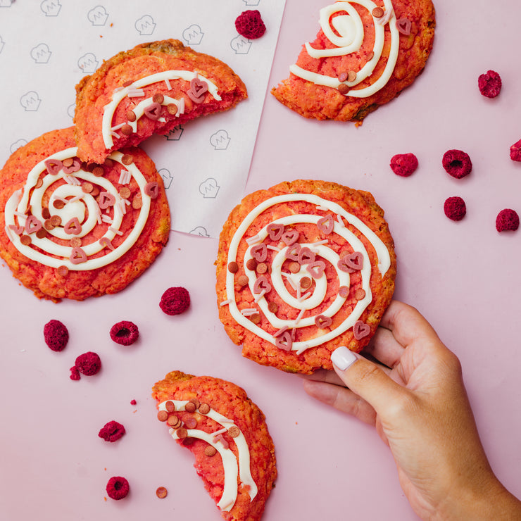 Pink October Red Velvet Cookies