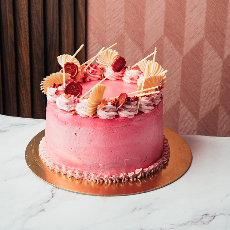 Vanilla Muffin Pink Cake