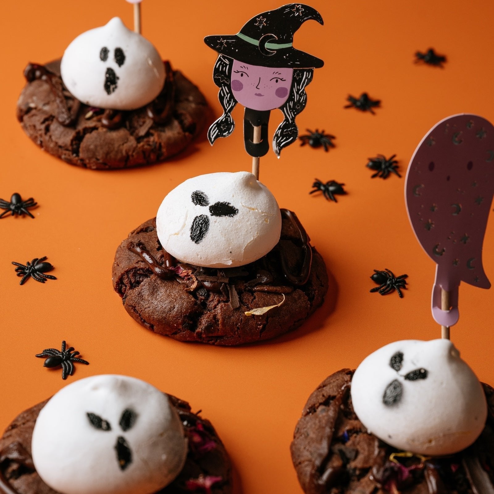 Marshmallow Ghost Brownie Cookies