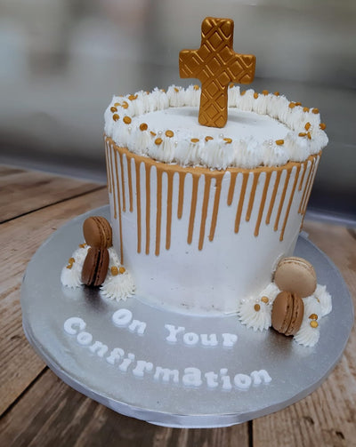 Confirmation Drip Cake