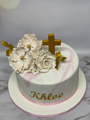 Marble Holy Communion Cake