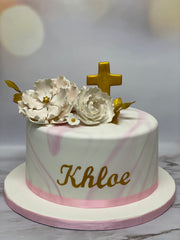 Marble Holy Communion Cake