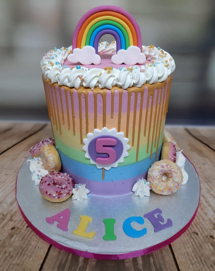 Rainbow Drip Cake
